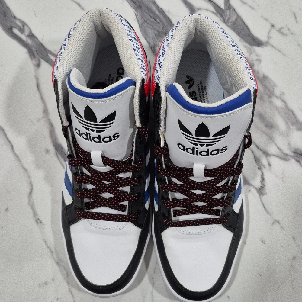 Adidas Transmission Pack Hi Top Hard Court Basketball Sneakers, Mens 9 White - Picture 9 of 15